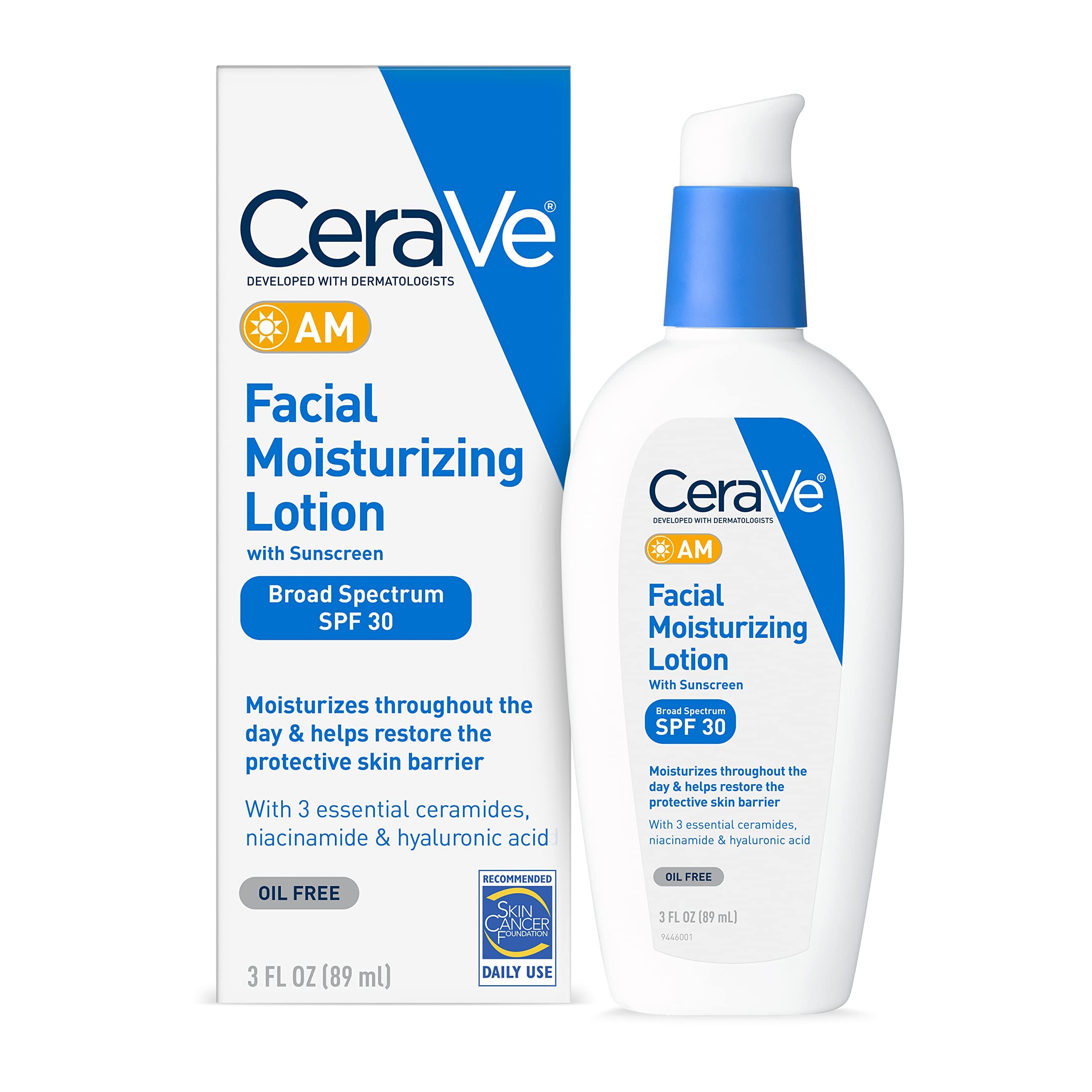 CeraVe Oil Free Facial Moisturizing Lotion AM